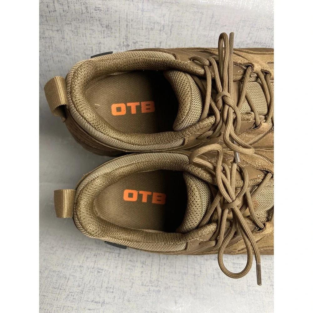 OTB Tactical Hiking Shoes Coyote Brown Waterproof Low Top Boots Mens 11.5